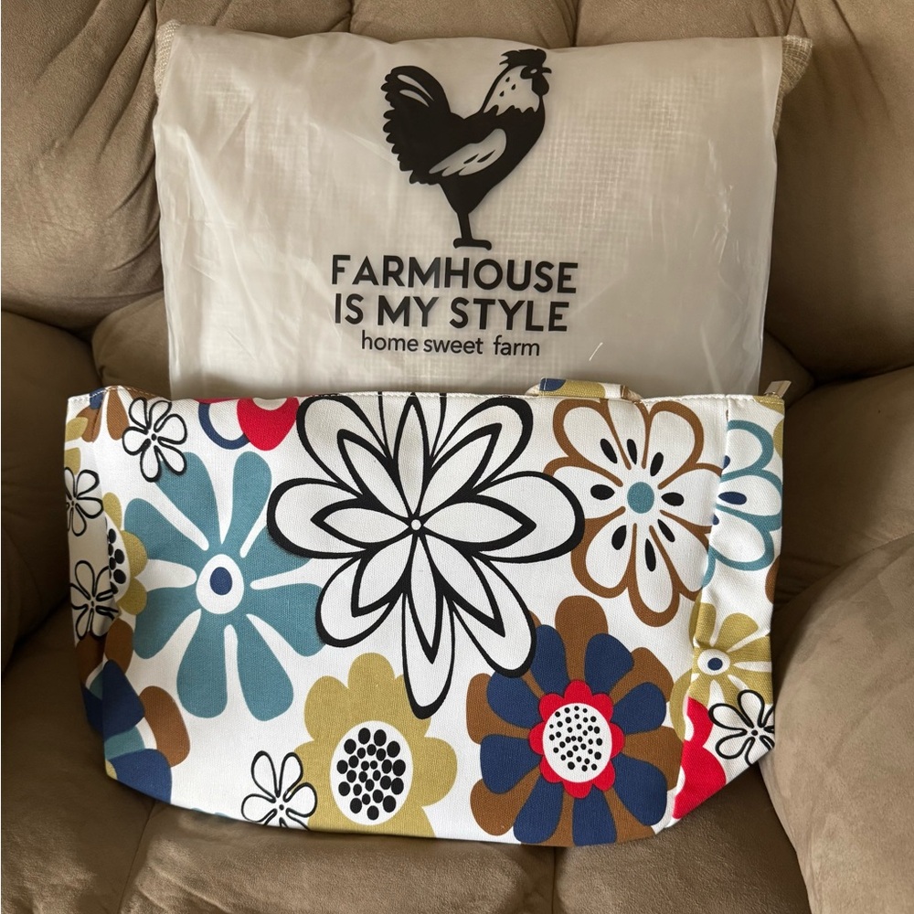 SOLD Floral Farmhouse Tote Bag